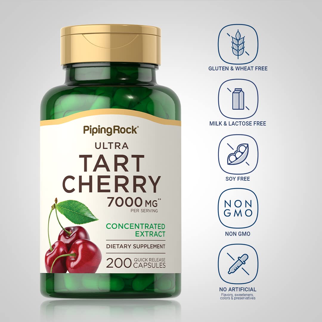 Quick-release Tart Cherry Extract capsules for convenient dosing.
