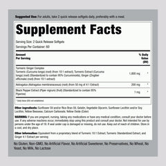 Piping Rock Turmeric Ginger label highlights ingredients and clean formulation