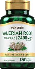 Piping Rock Valerian Root Capsules 2400 mg – 120 Count | Herbal Extract Supplement – Non-GMO, Gluten Free