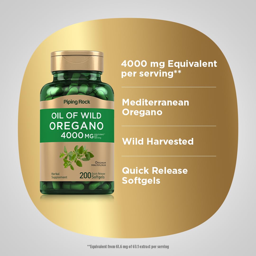 Piping Rock wild harvested oregano image representing natural sourcing.