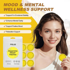 PISLIB Dopamine Patches on skin ready for discreet wear.
