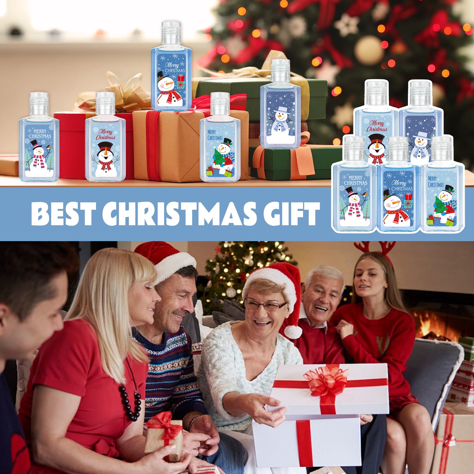 Piuaeue Christmas mini hand sanitizer Gift packaging ready for stocking stuffers.