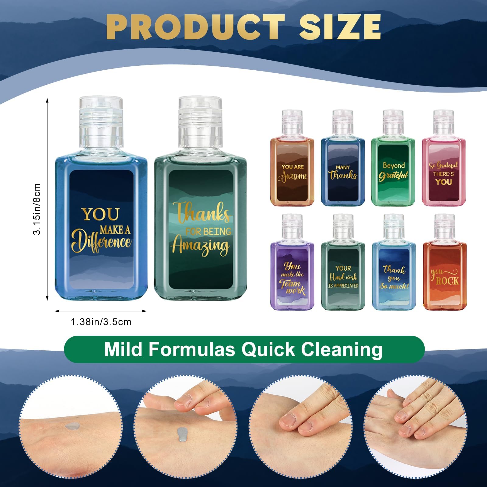 Piuaeue 1oz hand sanitizer pack for employee appreciation