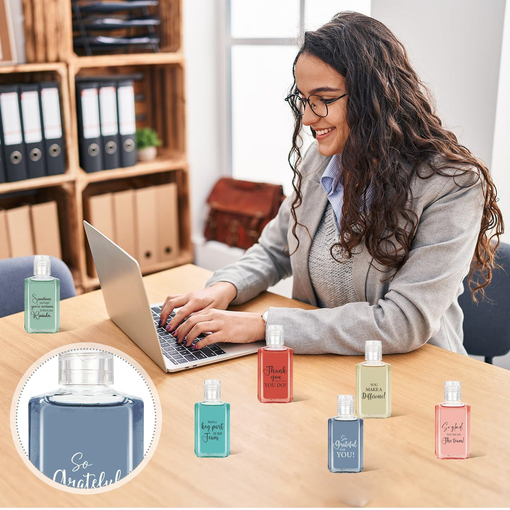 Piuaeue Thank You mini sanitizer pack-50 demonstrates comprehensive gift set for events.