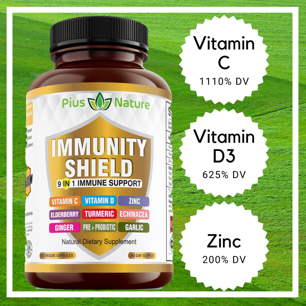 PIUS NATURE 9-in-1 immune capsules for convenient daily supplementation