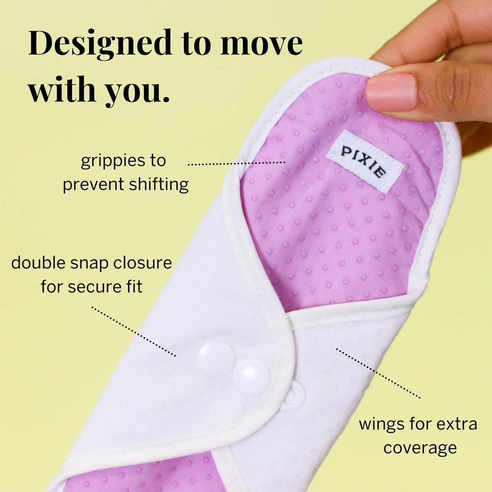 Pixie Cup five-layer absorbency for reliable overnight protection.