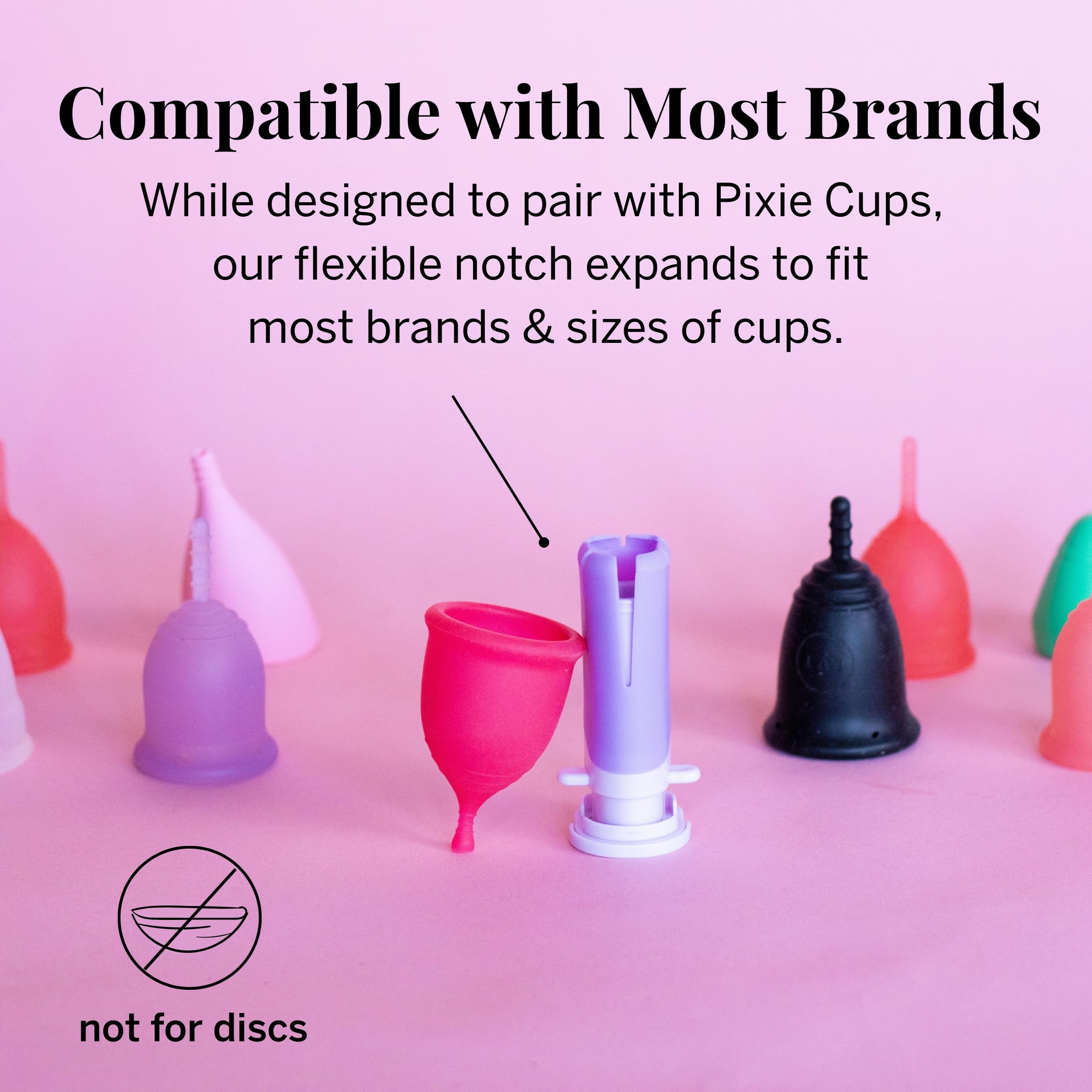 Pixie Cup applicator uses BPA-free materials for safe, hygienic use.
