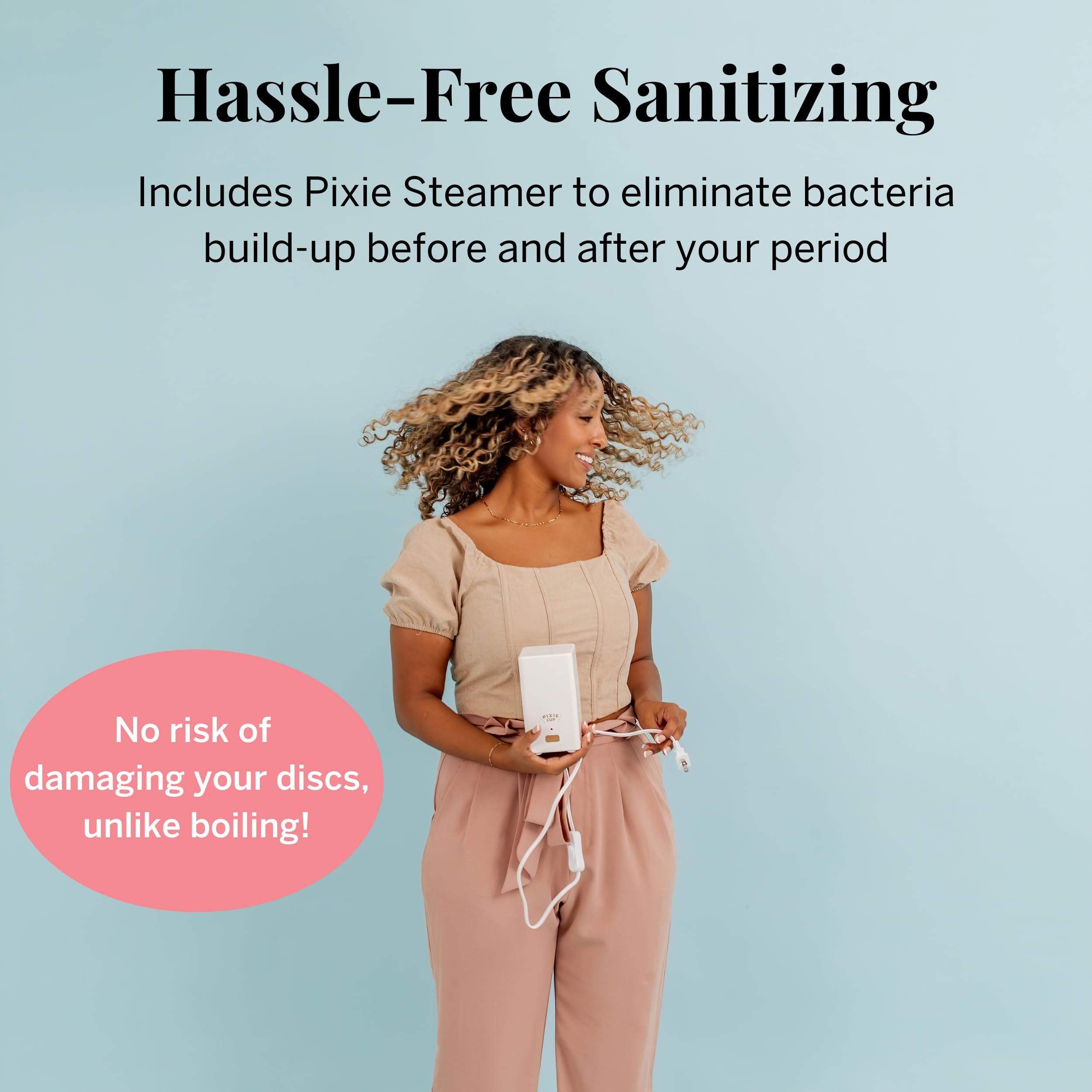 Pixie Cup Feminine Wash preserves softness during use.