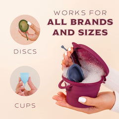 Pixie Cup microwaveable sterilizer for quick sanitation without stovetop boiling.