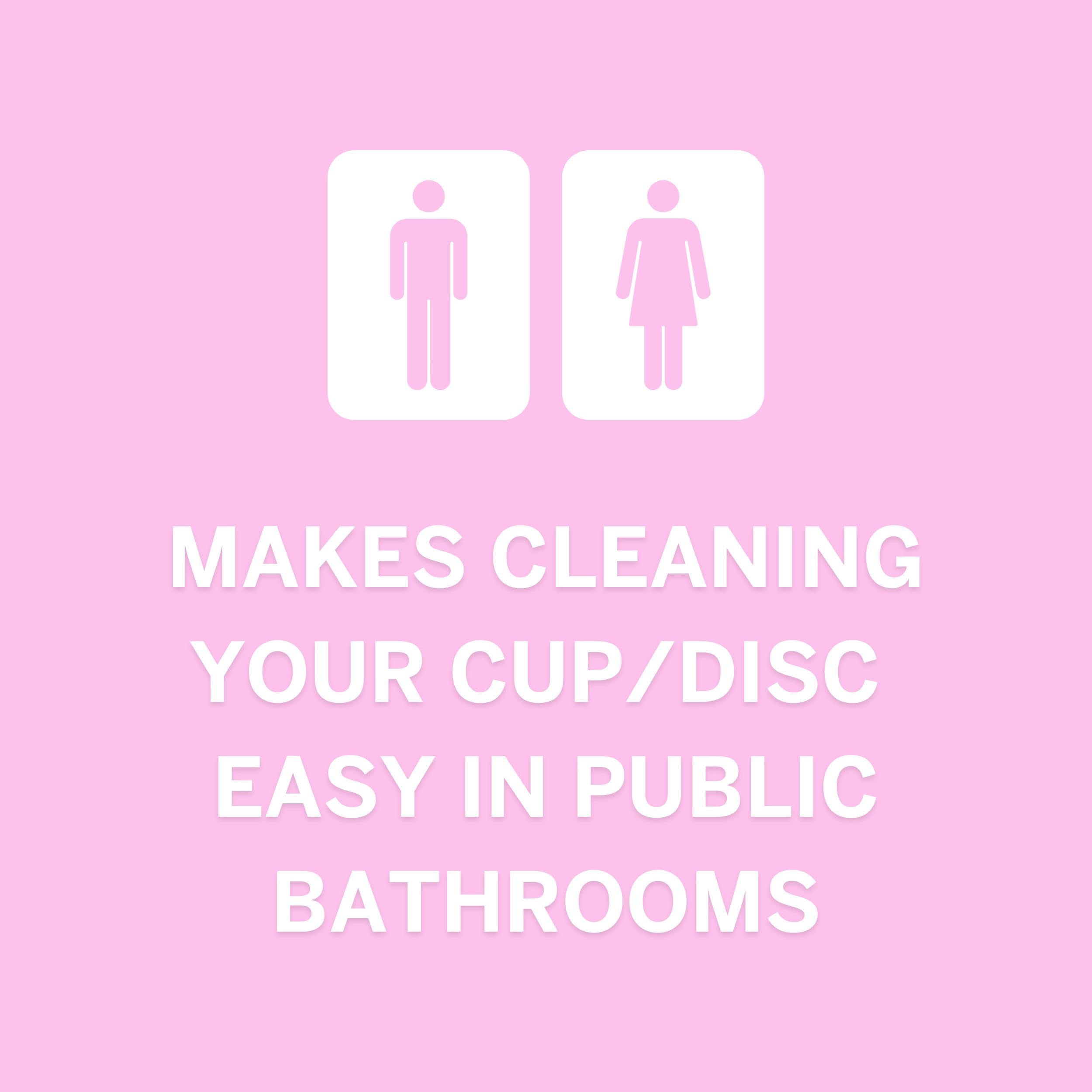 Pixie Cup wipes in use for quick on-the-go cleansing
