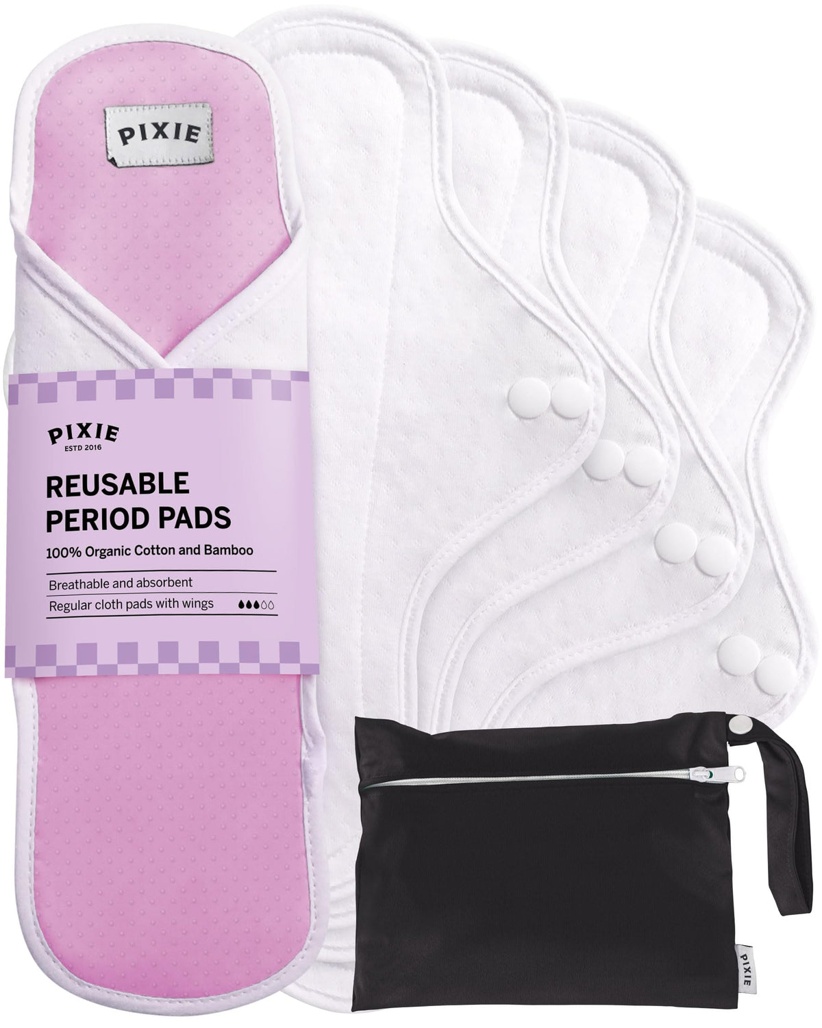 Pixie Cup cotton pad front view highlights soft organic surface for daily comfort