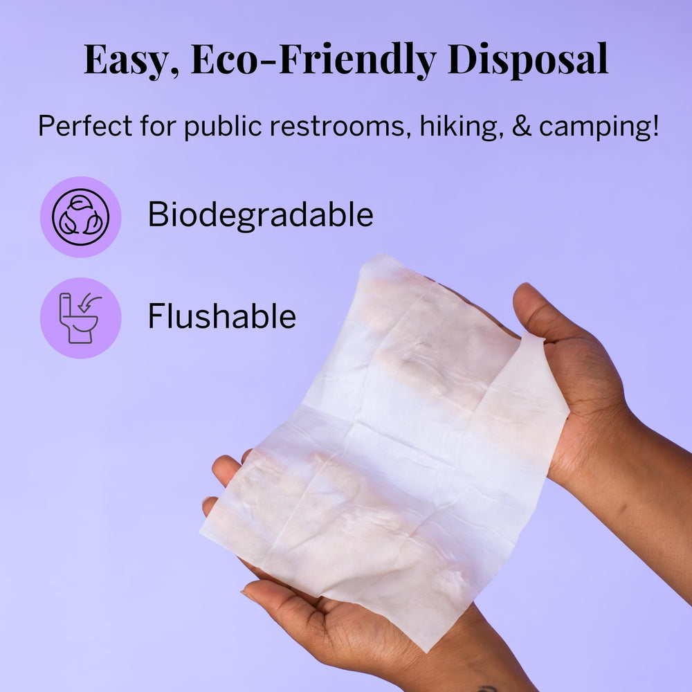 Pixie Cup water-based wipes delivering a fresh feel