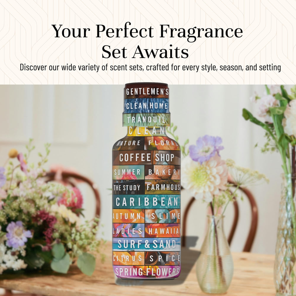 P&J Trading floral set gift box showcases six premium scents for gifting.