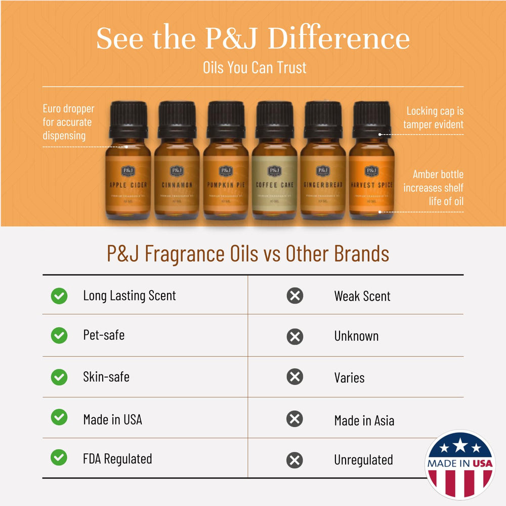 P&J Trading fragrance oil spice set apple cider bottle for seasonal candles
