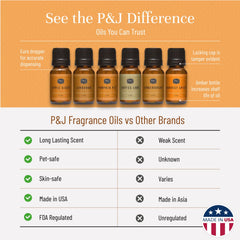 P&J Trading fragrance oil spice set apple cider bottle for seasonal candles