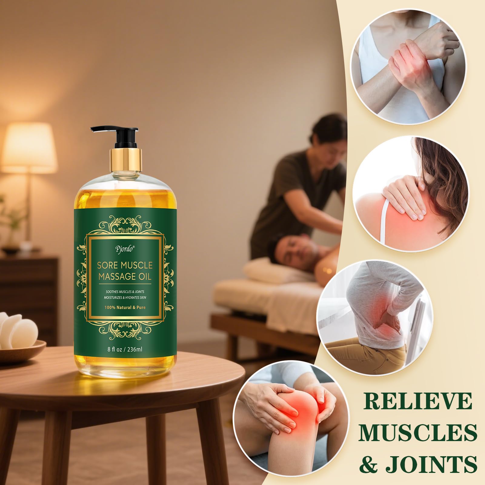 Pjordo relaxing spa-scene suggesting premium relaxation at home.
