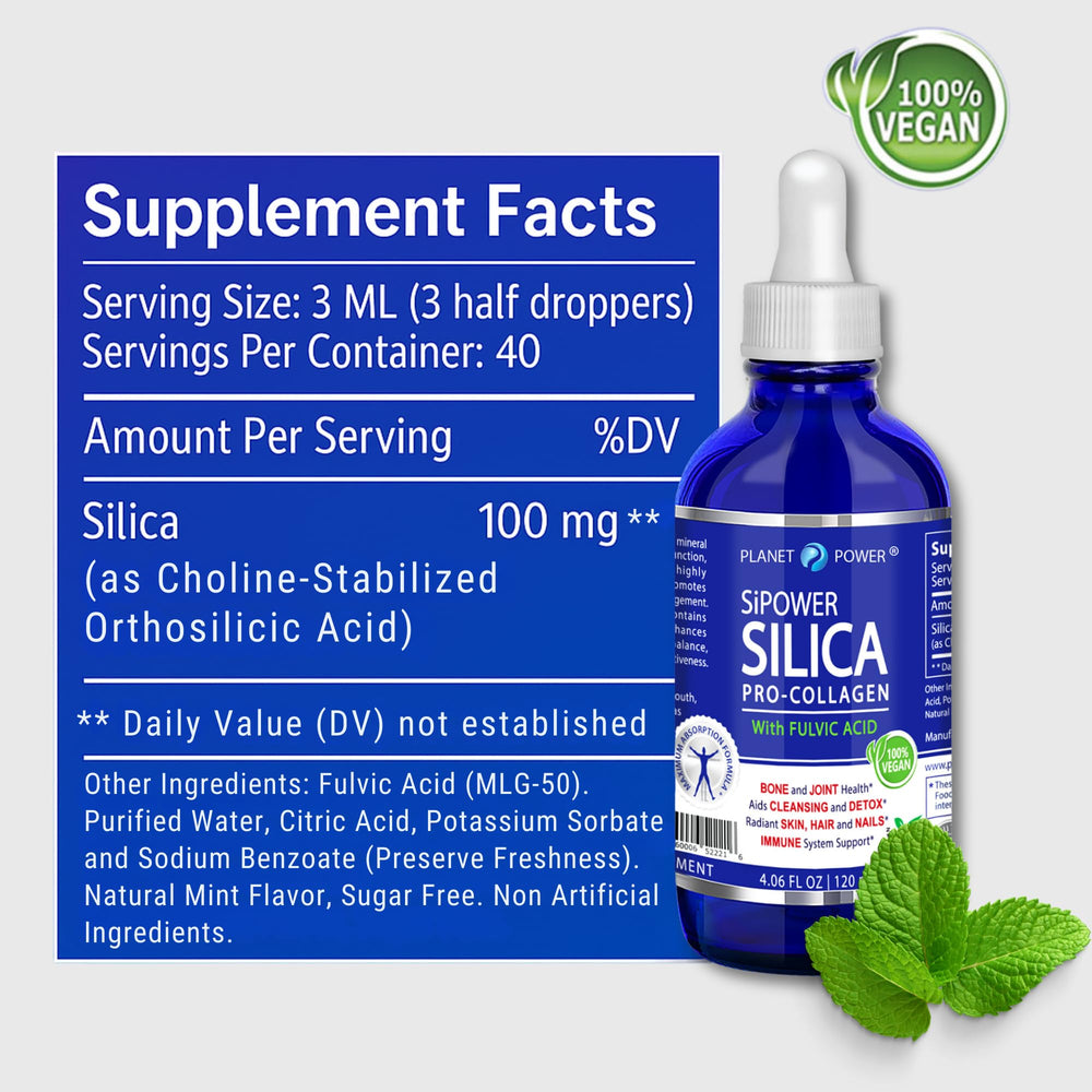 SiPower drops mixed with water for easy daily use.