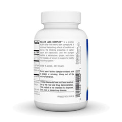 Tablets pouring from a bottle of Planetary Herbals Mullein Lung Complex