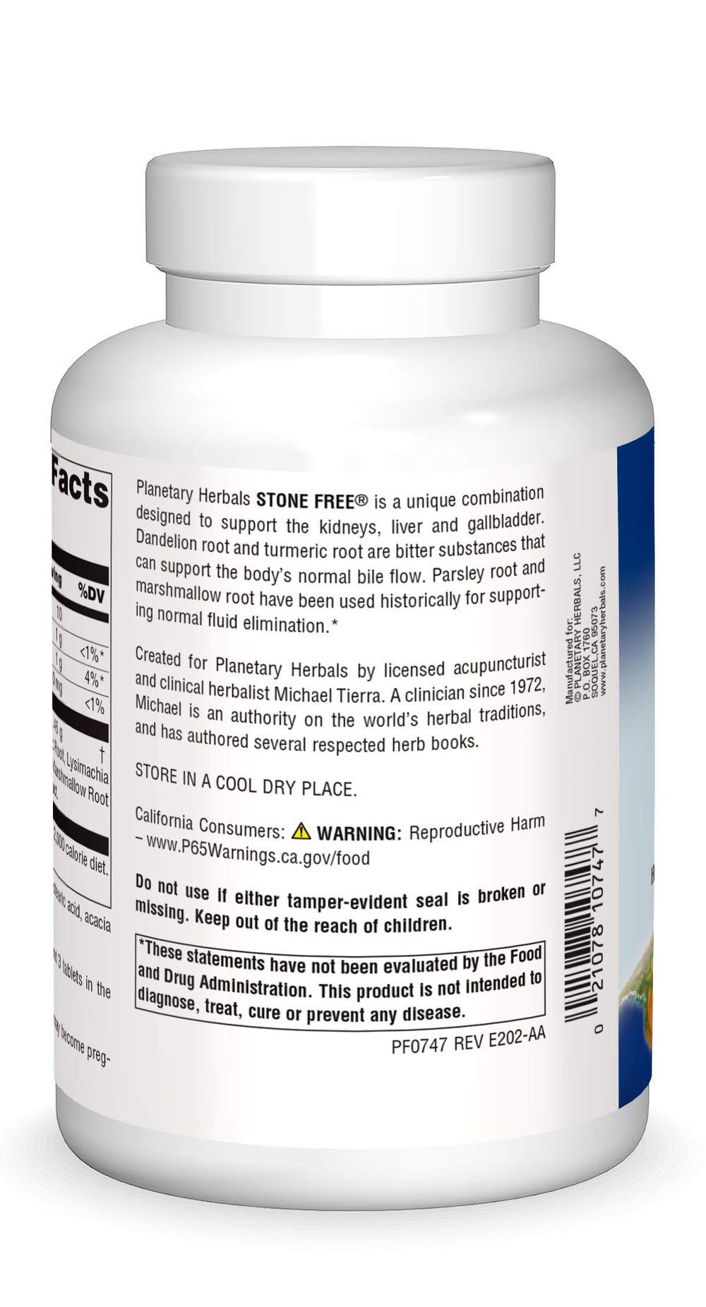Planetary Herbals Stone Free capsules close-up highlighting plant-based urinary support