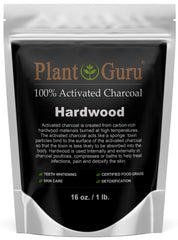 Plant Guru activated charcoal powder 1lb packaging for versatile, food-grade use.
