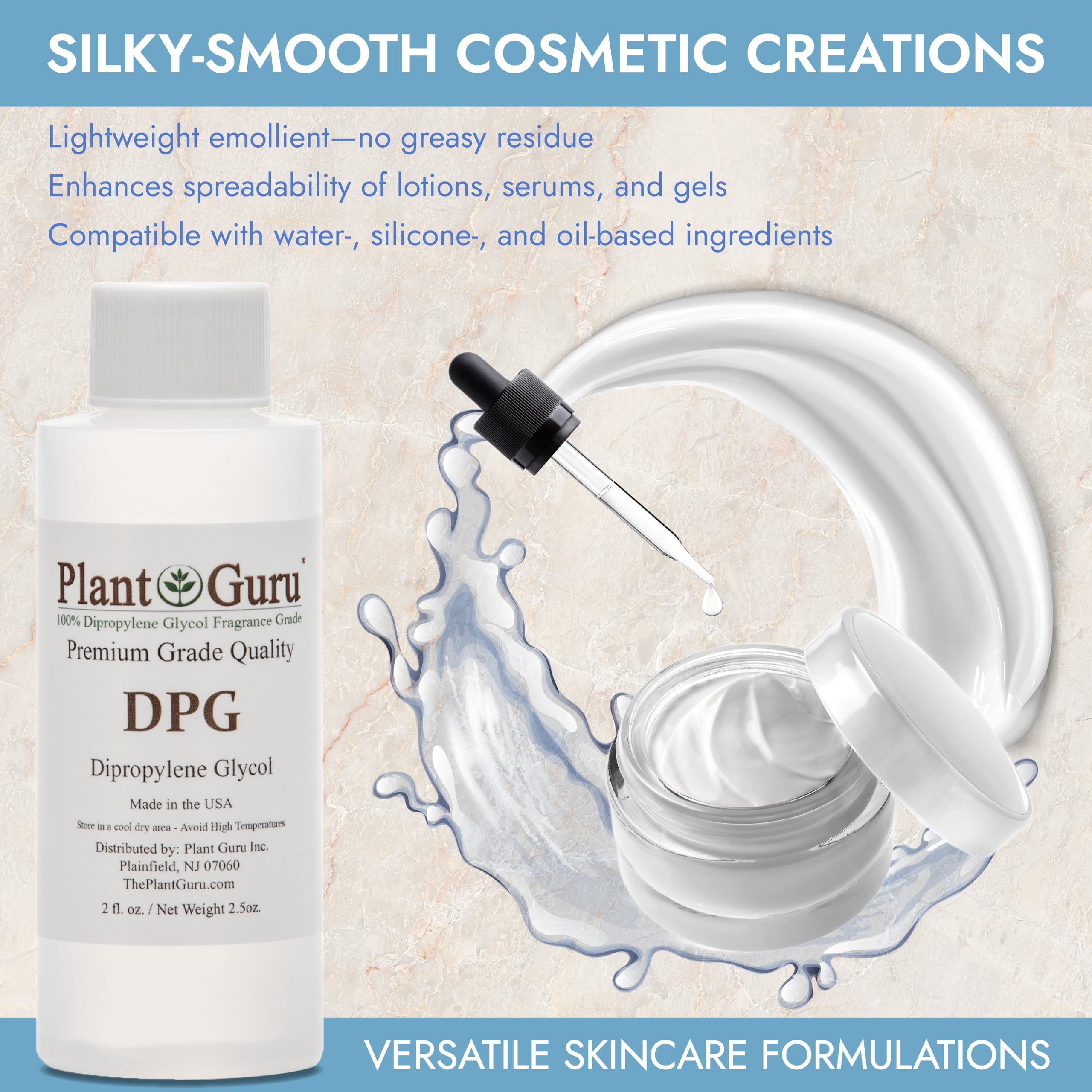 Plant Guru DPG body oil use enables skin-safe fragrance blending.