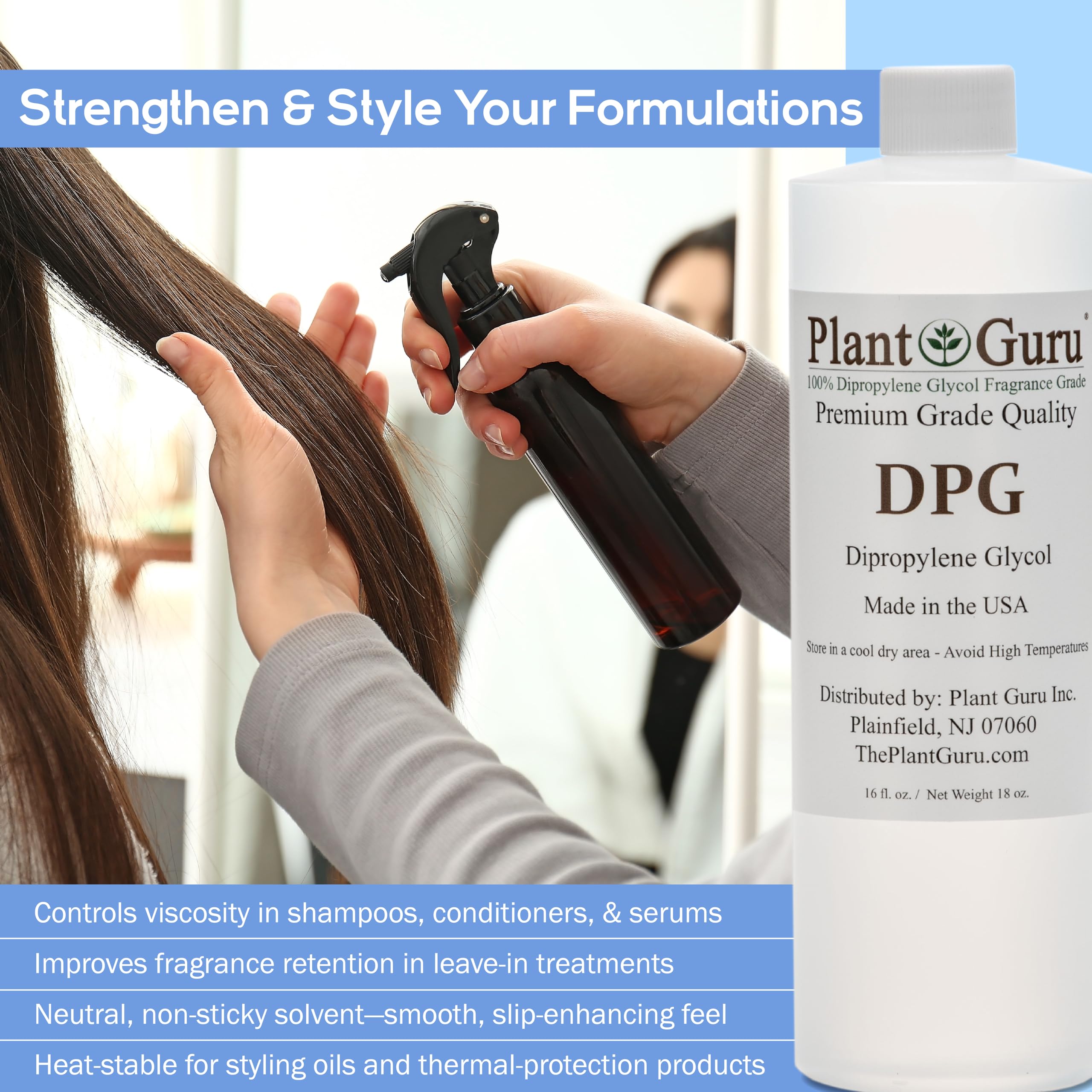 Plant Guru DPG high boiling point supports stable fragrance formulations.