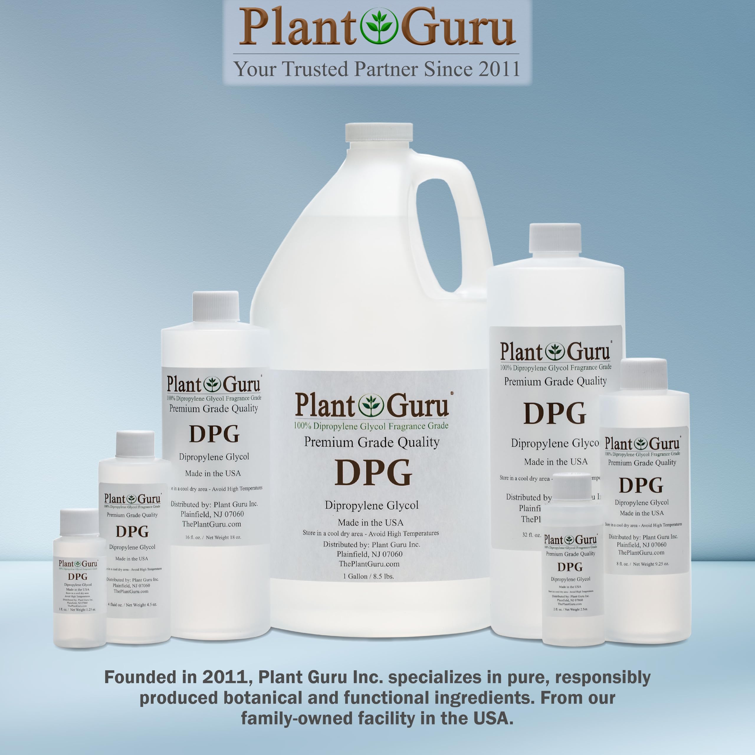 Plant Guru DPG odorless carrier for clean, dilution-friendly chemistry.