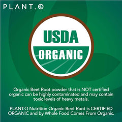 PLANT.O NUTRITION beet root tablets pouring from bottle for easy dosing