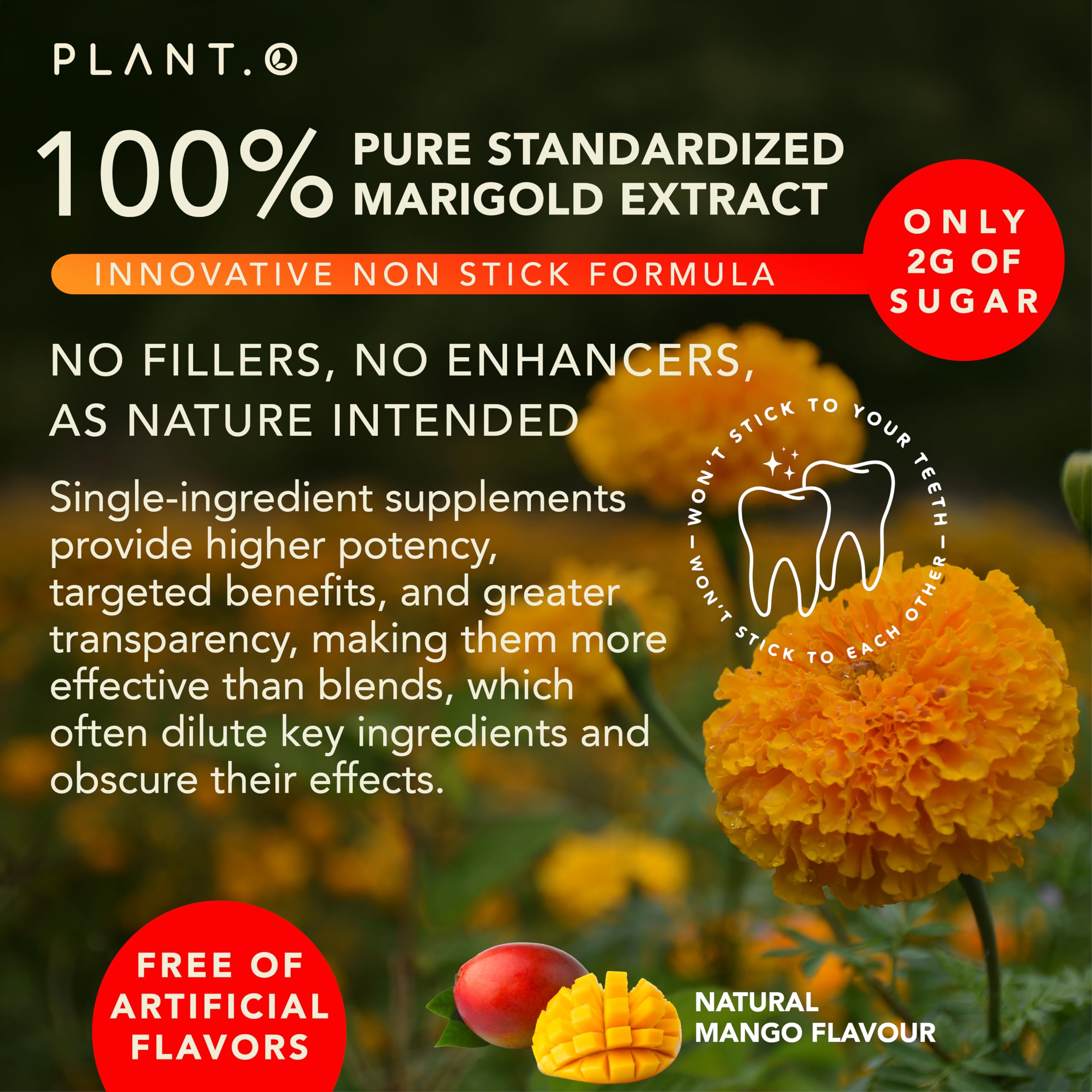 Closeup of mango flavored gummies for tasty, easy daily intake.