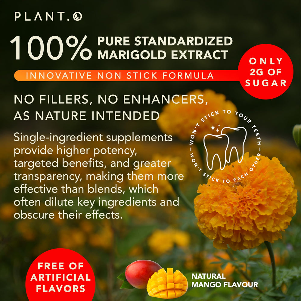 Closeup of mango flavored gummies for tasty, easy daily intake.