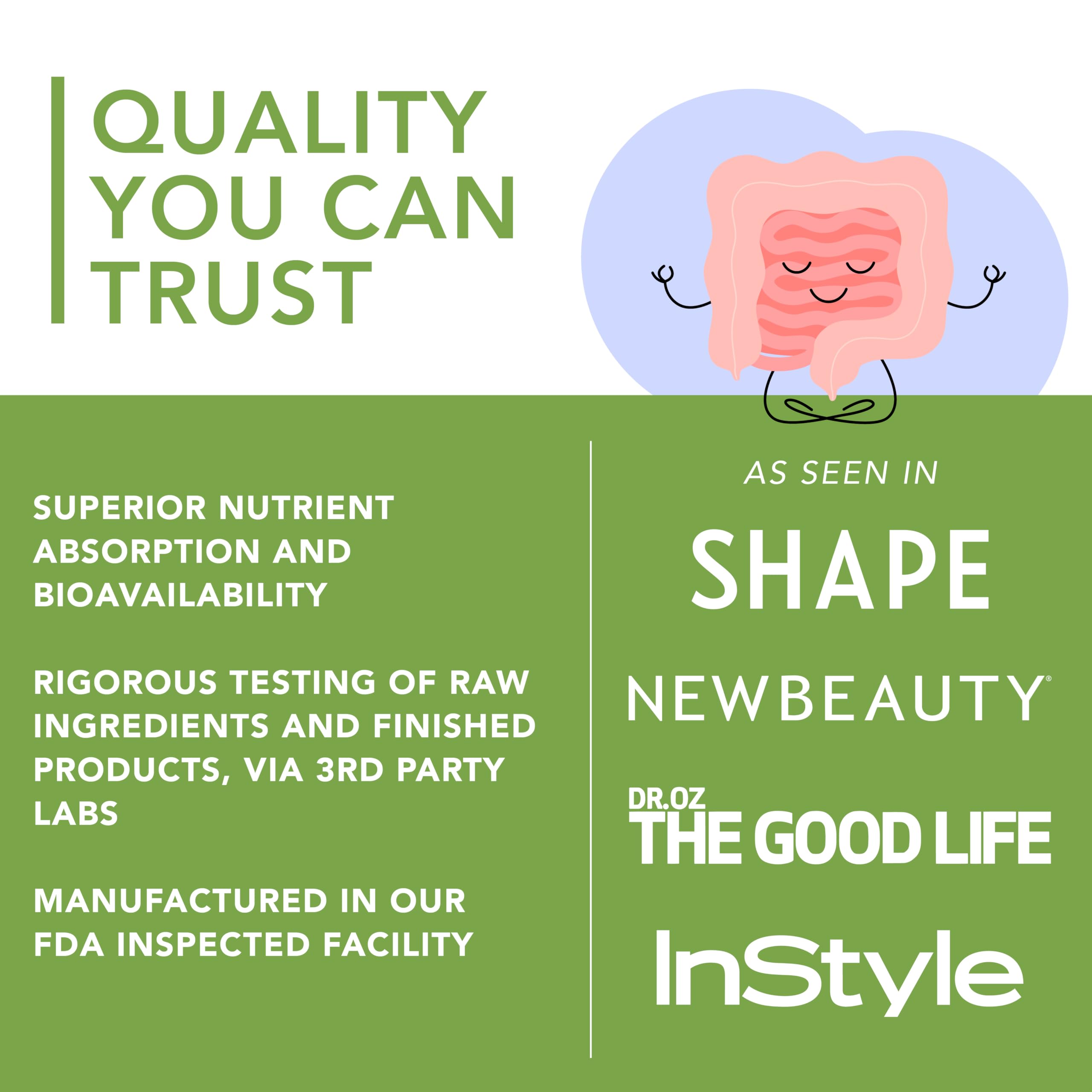 PLANT.O NUTRITION SuperGreens Gummies on spoon, easy chewable snack for digestive comfort.