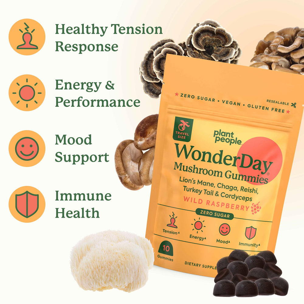 Plant People WonderDay Mini label shows vegan and non GMO ingredients.