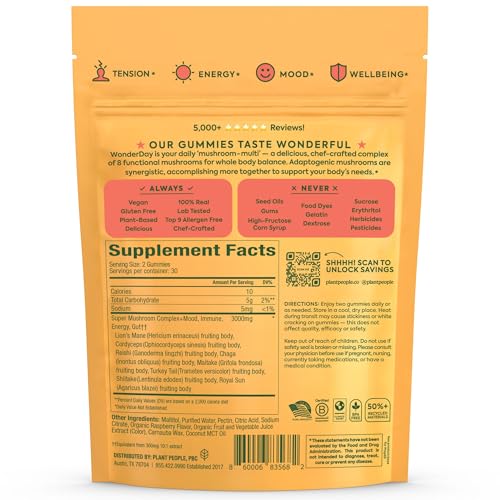 Plant People WonderDay travel-friendly pouch for on-the-go gummies.