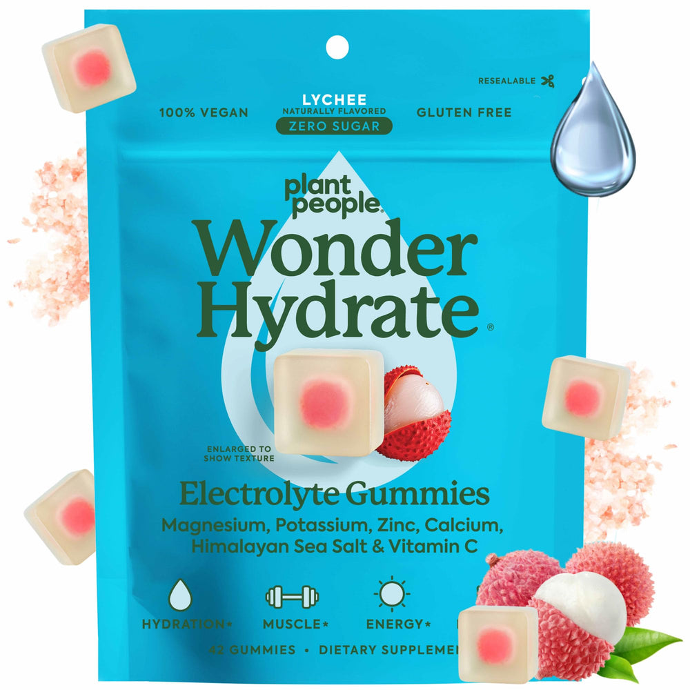 Plant People WonderHydrate gummies bottle ready for daily hydration on the go