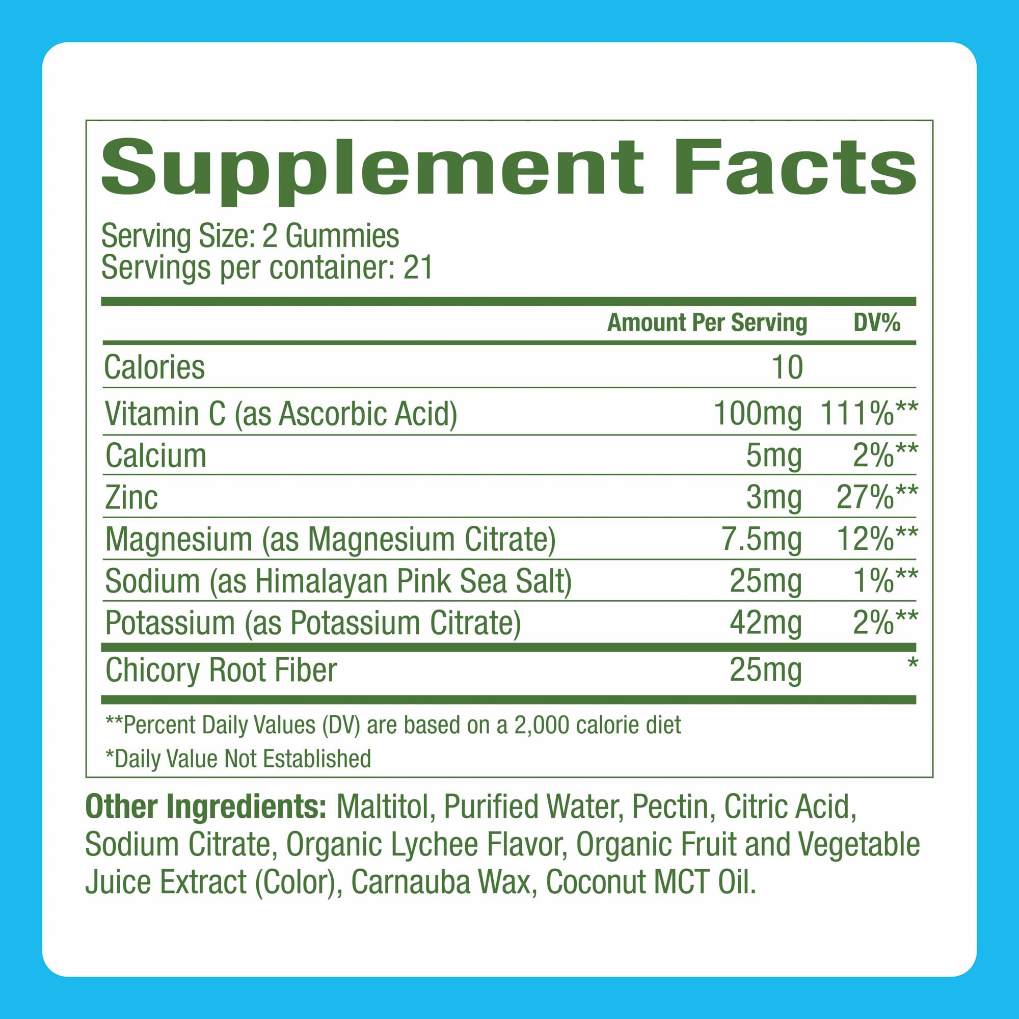 Plant People WonderHydrate lychee gummies close-up highlighting coloration and hydration