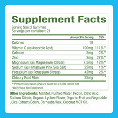 Plant People WonderHydrate lychee gummies close-up highlighting coloration and hydration