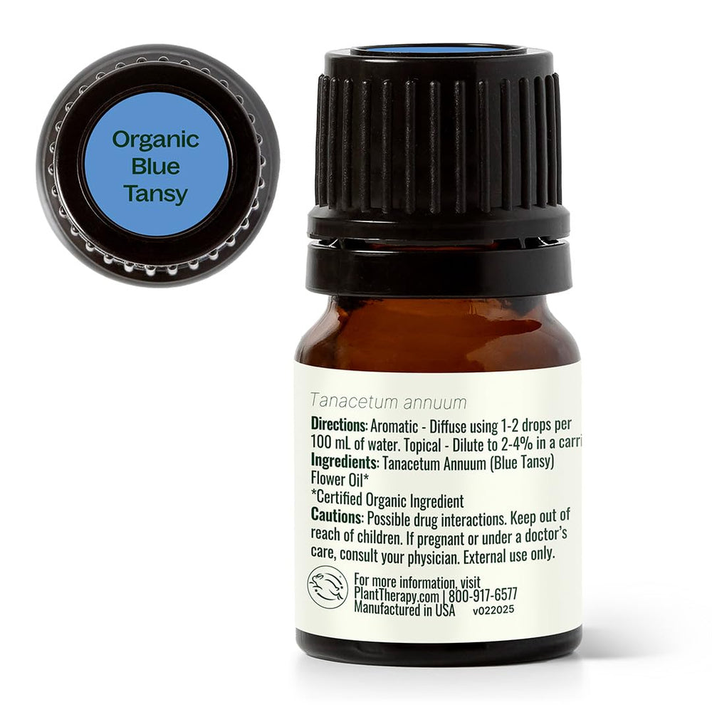 Plant Therapy Blue Tansy relaxing aromatherapy at home.