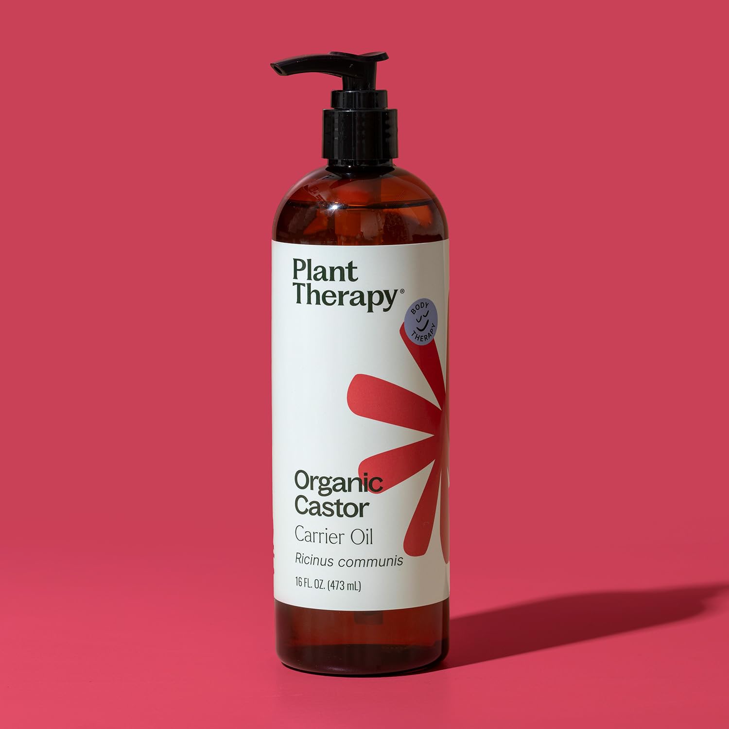 Plant Therapy Castor Oil bottle with dropper for precise application.