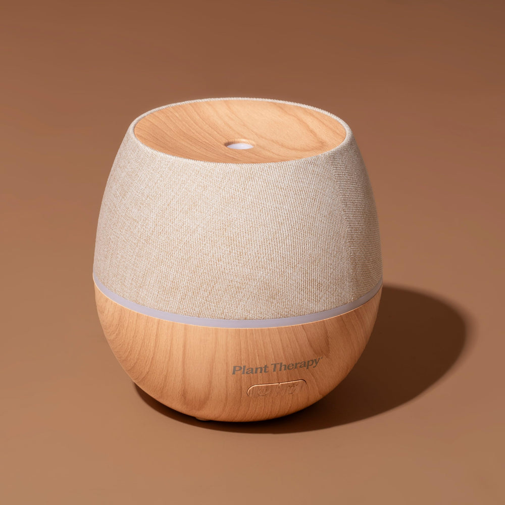 Plant Therapy Drift Linen Diffuser office setup supports focused relaxation.