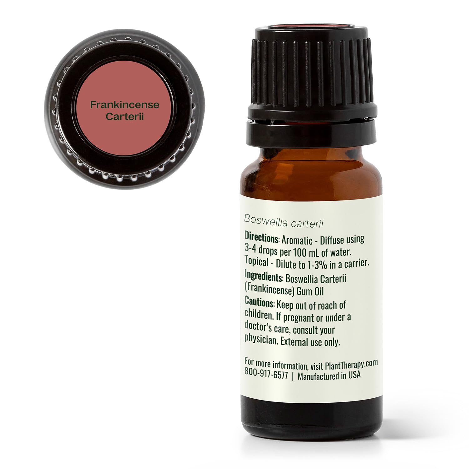 Plant Therapy Frankincense Carterii used during meditation for focused breathing and ritual calm.