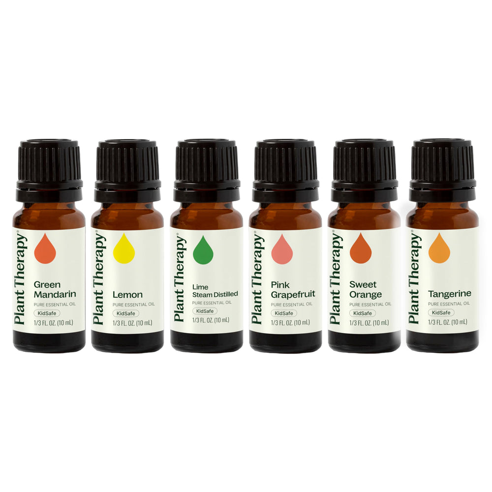 Plant Therapy Grapefruit essential oil bottle with bright citrus aroma for uplifting diffuser sessions