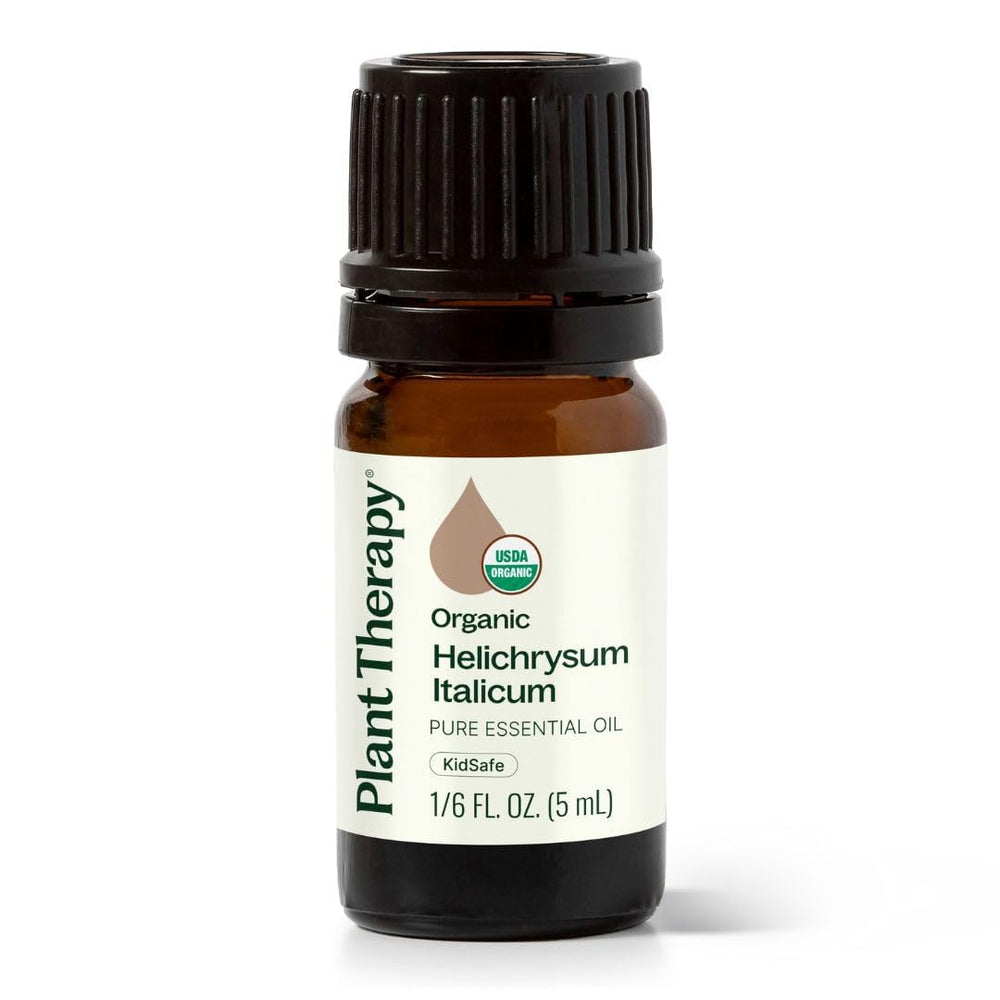 Plant Therapy Helichrysum Italicum oil bottle for diffuse aromatherapy.