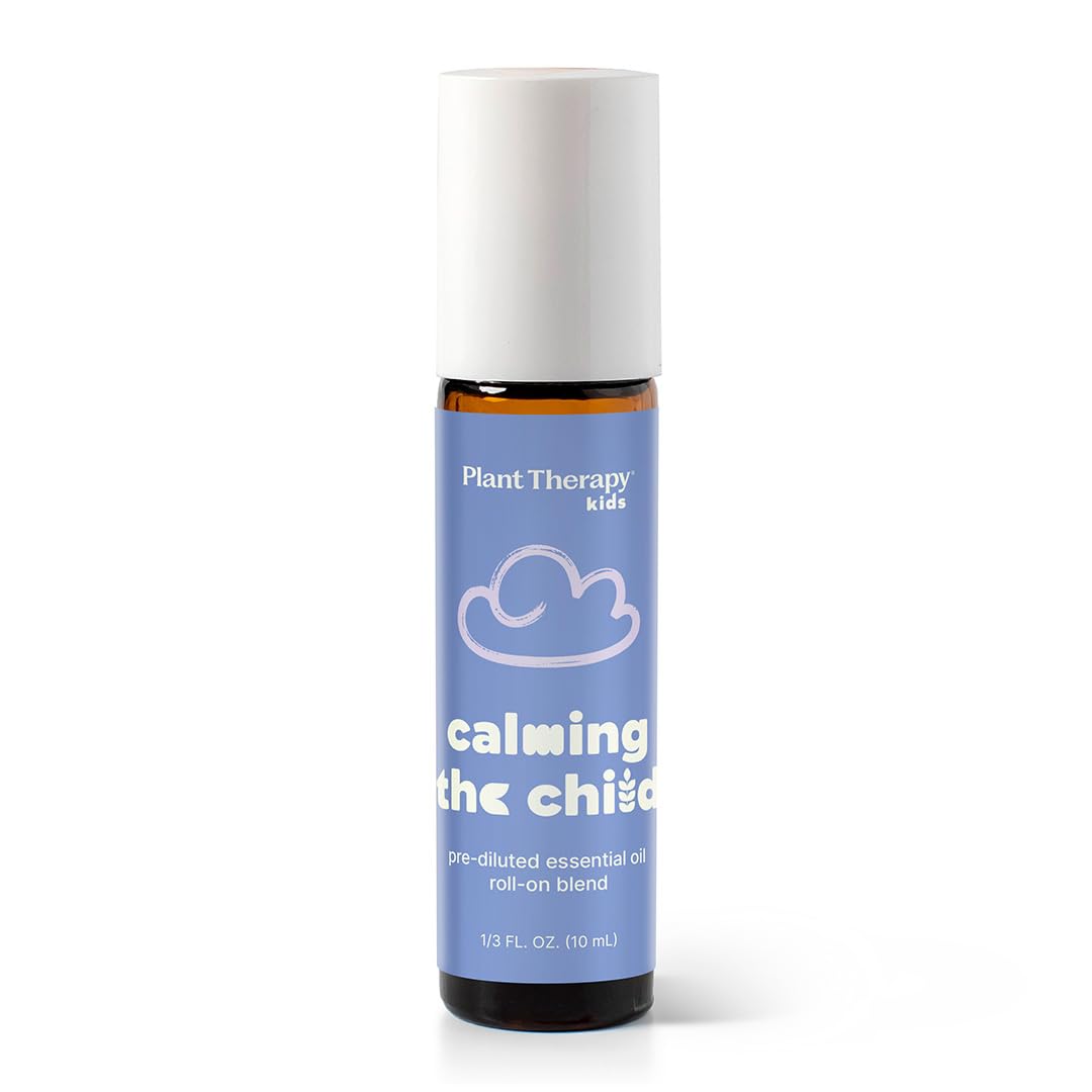 Plant Therapy KidSafe Calming The Child roll-on close-up for easy use.