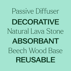 Plant Therapy lava rock diffuser in bedroom for calming ambiance