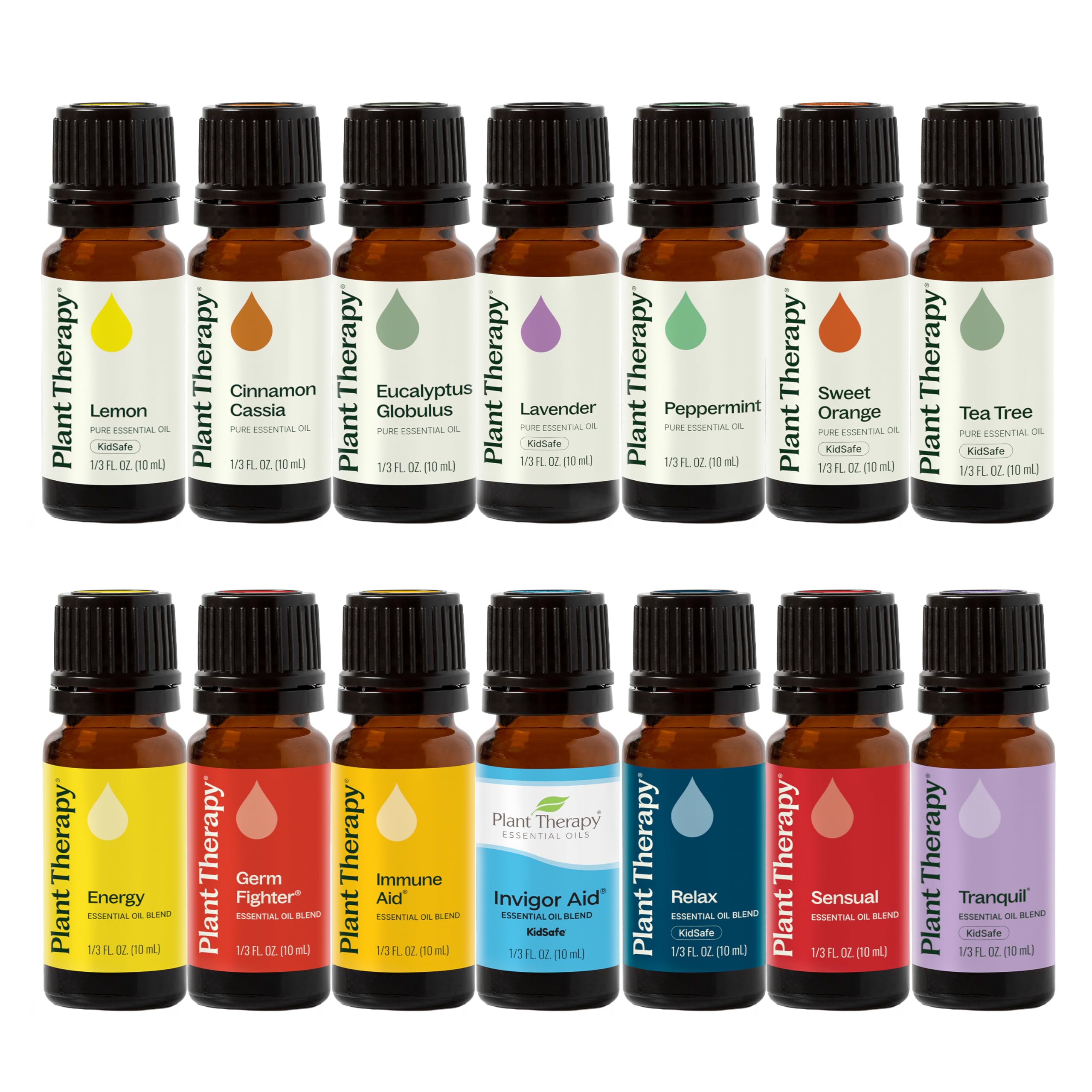 Plant Therapy lavender oil bottle for relaxation and mood support.