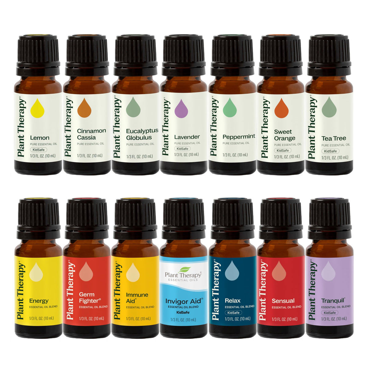 Plant Therapy lavender oil bottle for relaxation and mood support.