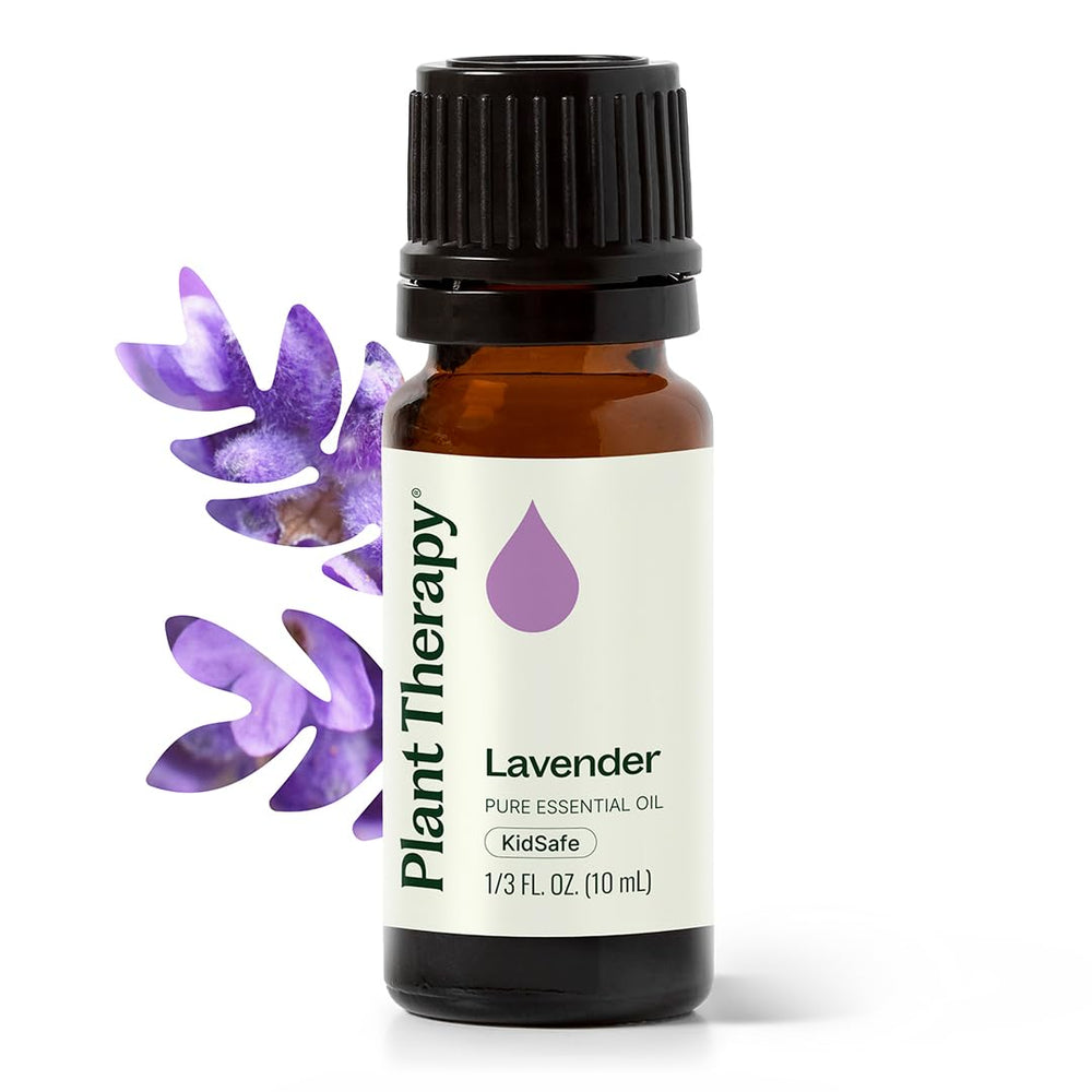 Plant Therapy Lavender Oil bottle for calming aromatherapy at home.