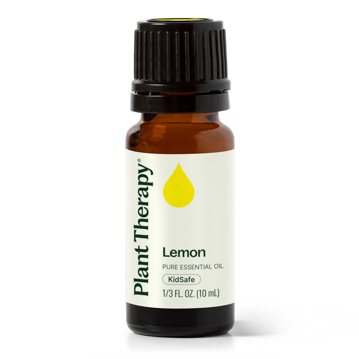 Plant Therapy Lemon essential oil bottle labeled for diffusion and topical use.