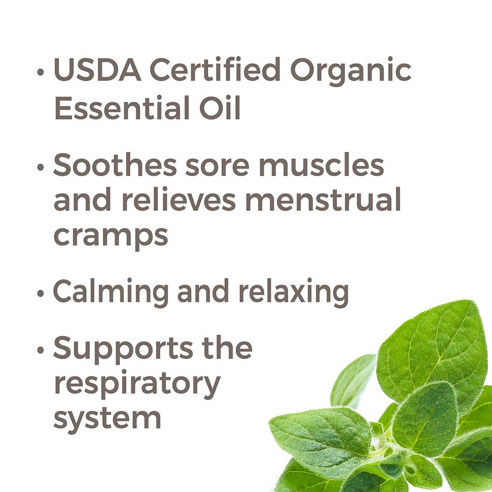 Plant Therapy Marjoram Sweet diffuser scene, releasing a calming aroma for evenings.