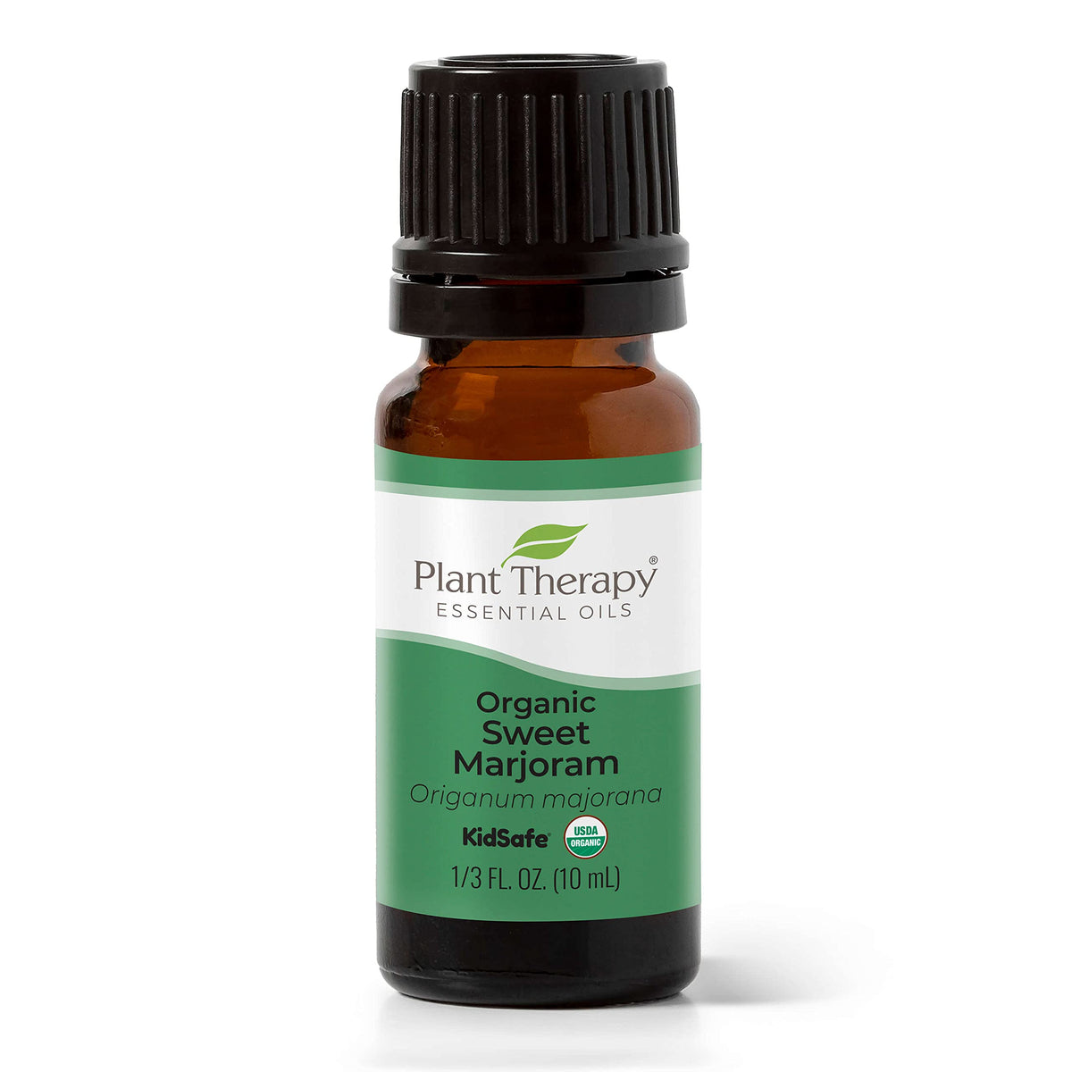 Plant Therapy Marjoram Sweet essential oil bottle, pure organic aroma for aromatherapy.